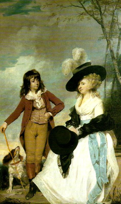 Sir Joshua Reynolds miss gideon and her brother, william china oil painting image